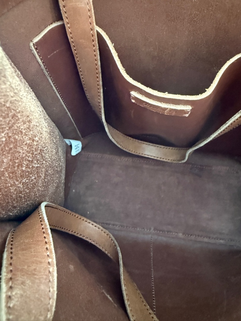 Madewell Classic Brown Leather Computer Work Tote Bag - Picture 7 of 8